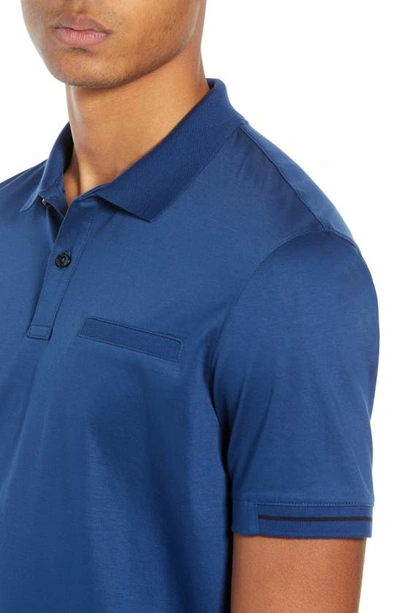 Hugo Boss Parlay Regular Fit Polo In Navy