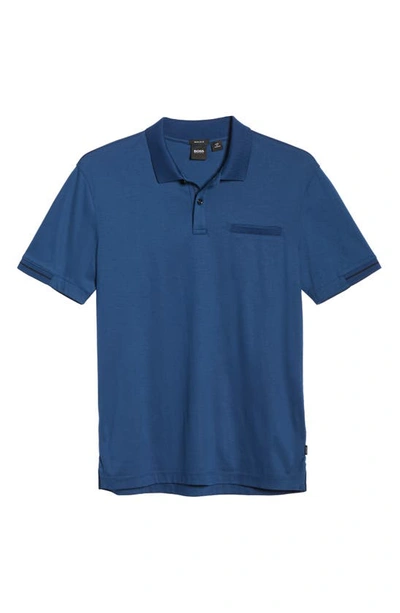 Hugo Boss Parlay Regular Fit Polo In Navy