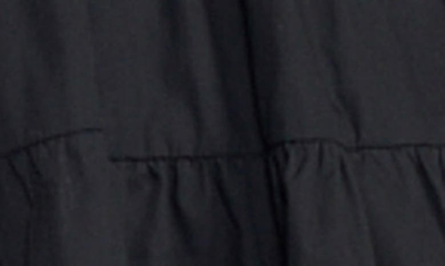 En Saison Matisse Tiered Flutter Sleeve Cotton Minidress In Black