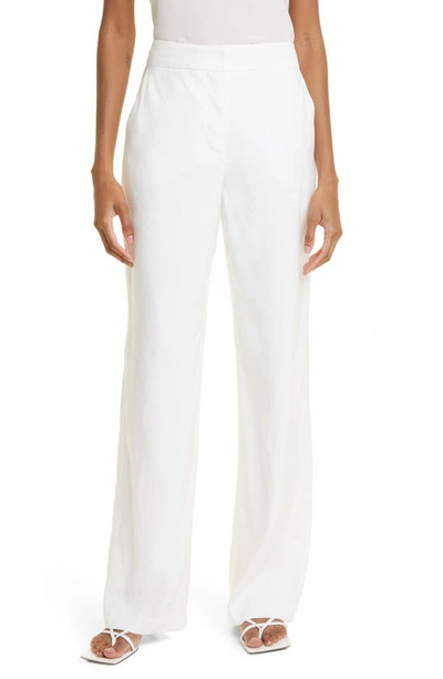Shop Judith & Charles Quinn Linen Blend Pants In Off White