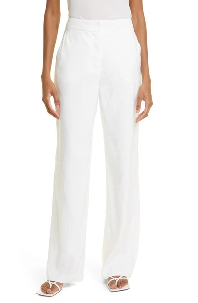 Judith & Charles Quinn Linen Blend Pants In Off White