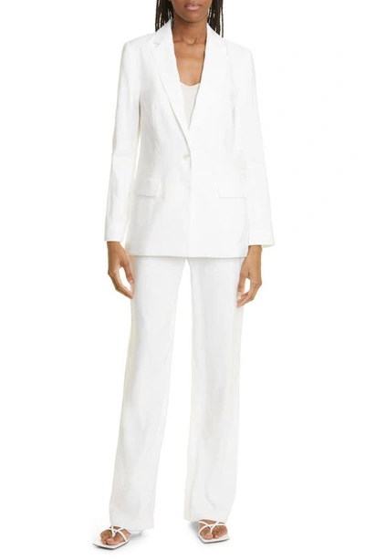 Shop Judith & Charles Quinn Linen Blend Pants In Off White