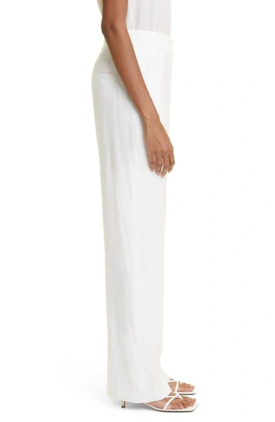 Shop Judith & Charles Quinn Linen Blend Pants In Off White