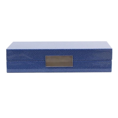 Shop Addison Ross Ltd Blue Shagreen Box With Silver