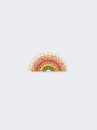 Rosa De La Cruz Diamond And Pearl Encrusted Cocktail Ring