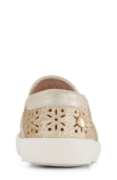 Shop Kenneth Cole Kids' An Floral Slip-on Sneaker In Pale Gold