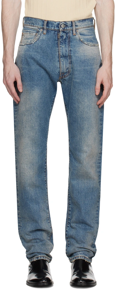 Shop Maison Margiela Blue Five-pocket Jeans In 984 Light Indigo