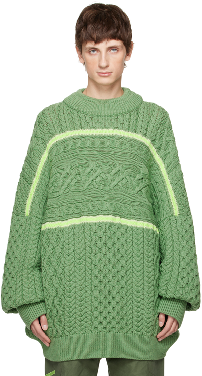 Shop Robyn Lynch Green Crewneck Sweater In 24497005 Sage Green