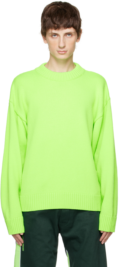 Shop Robyn Lynch Green Crewneck Sweater In 24497002 Lizard Gree