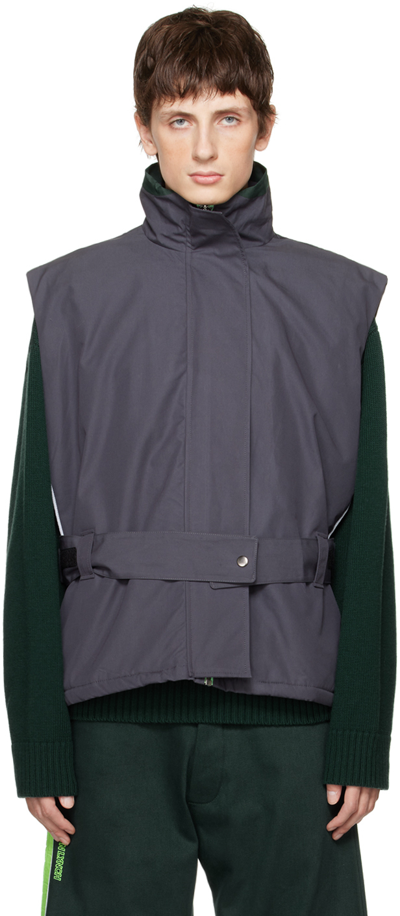 Shop Robyn Lynch Gray Boxy Vest In 24496984 Charcoal/li