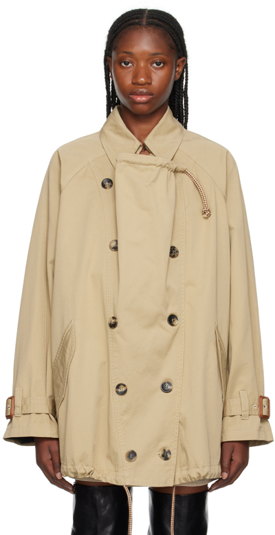 Shop Isabel Marant Tan Dusika Jacket In 90be Beige