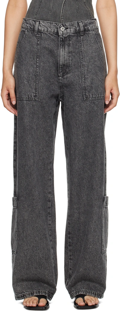 Shop Gimaguas Gray Mila Jeans In Grey