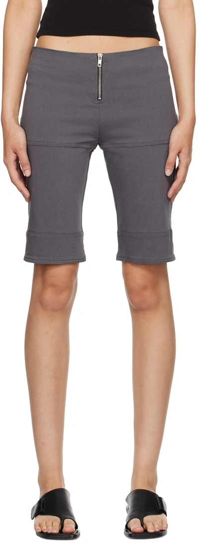 Shop Gimaguas Gray Diana Shorts In Grey