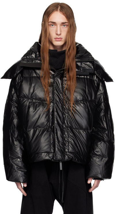 Shop Templa Black Hyperion Os Down Jacket In Black-nano-gloss