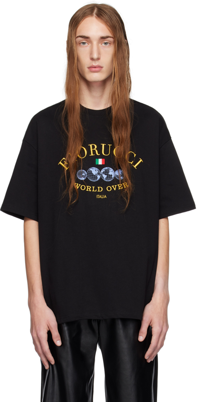 Shop Fiorucci Black 'world Over' T-shirt