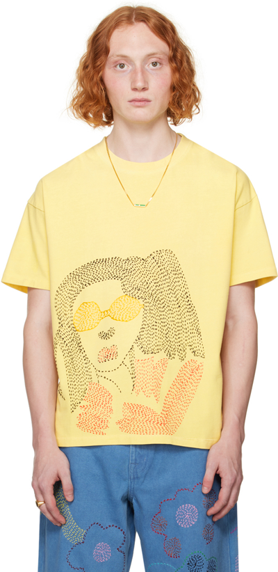 Shop Glass Cypress Yellow Woman T-shirt In Tan