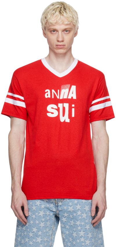Shop Anna Sui Ssense Exclusive Red T-shirt