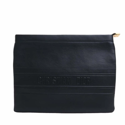CHRISTIAN DIOR Monogram Shoulder Bag Pochette Black 1238831