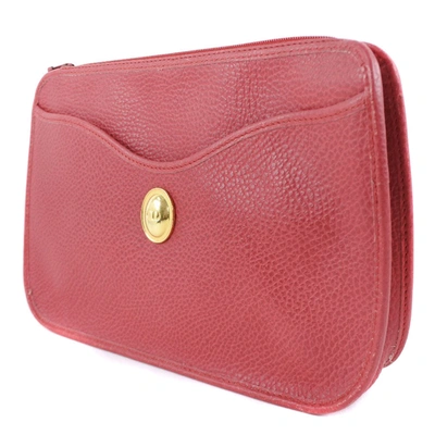 Shop Dior Red Leather Clutch Bag ()