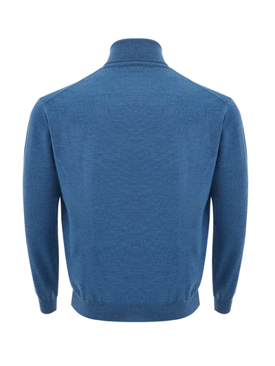 Shop Ferrante Light Blue Turtleneck Wool Men's Jumper