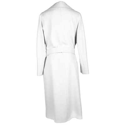 Shop Made In Italy Elegant White Virgin Wool Women's Coat
