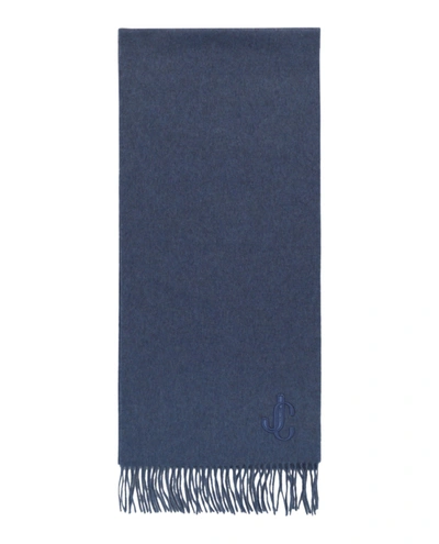 Shop Jimmy Choo Cashmere Scarf In Blue