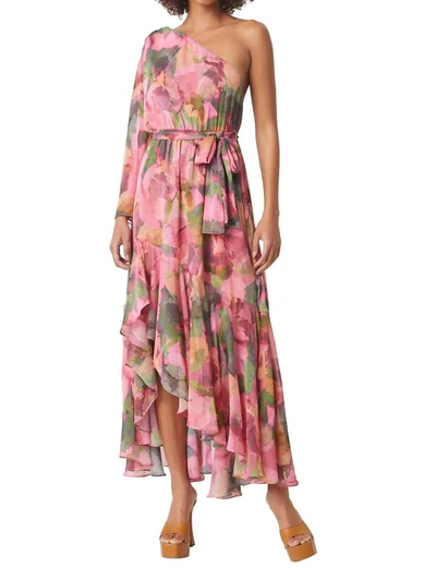 Shop Misa Sabrina Dress In Watermelon Tourmaline In Multi