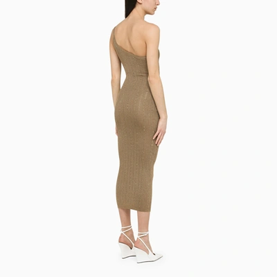 Alessandra Rich One Shoulder Dress Rhinestones