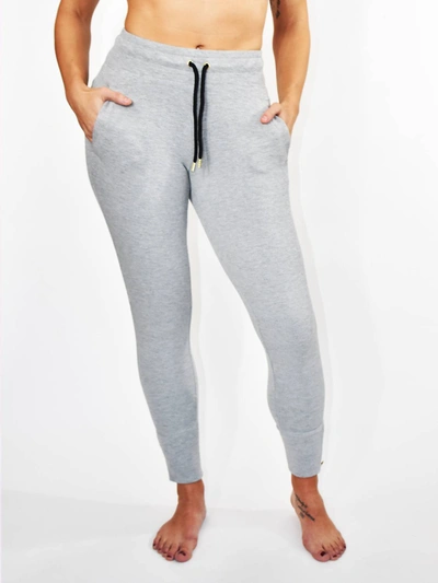 Thirteen Fit Apparel Contour Crop Jogger In Grey In Grey