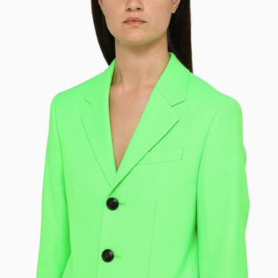 Shop Ami Alexandre Mattiussi Ami Paris Green Single Breasted Blazer