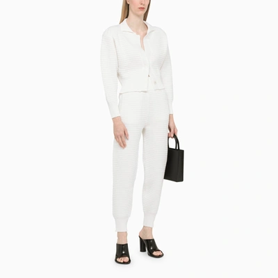 Art Essay White Knitted Cardigan White Knitted Cardigan