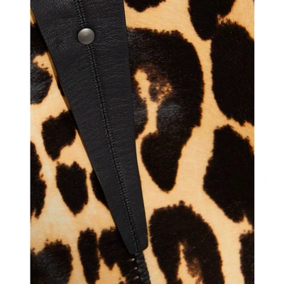 Shop Bottega Veneta Leopard Print Calf Hair Skirt