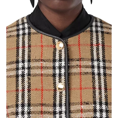 Shop Burberry Vintage Check Motif Jacket