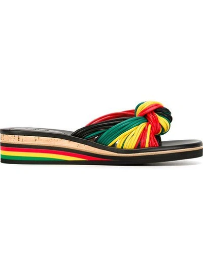 'Jamaica'单结坡跟凉鞋