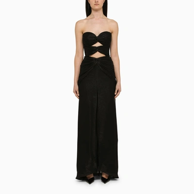 Shop Costarellos Brigitta Black Long Dress