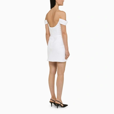 Shop Costarellos Leanna Ecru Short Dress In White