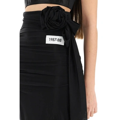 Dolce & Gabbana Black Draped Skirt With Belt