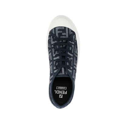 Shop Fendi Domino Logo Sneakers