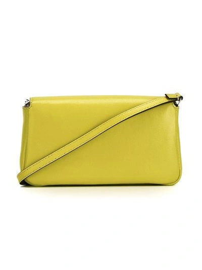 Shop Fendi Micro Baguette Crossbody Bag - Yellow