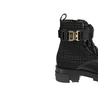 Shop Givenchy Leather Logo Boots