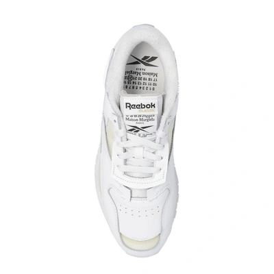 Shop Maison Margiela Leather And Fabric Sneakers
