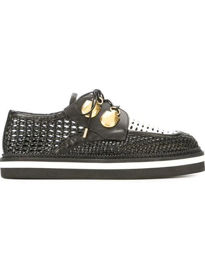 Shop Alexander Mcqueen Woven Lace-up Shoes