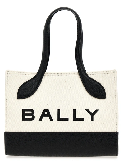 Shop Bally Bar Keep On Shopper Tote Bag White/black