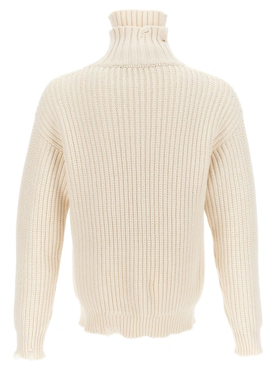 Shop Dsquared2 Broken Stitch Double Collar Sweater, Cardigans White