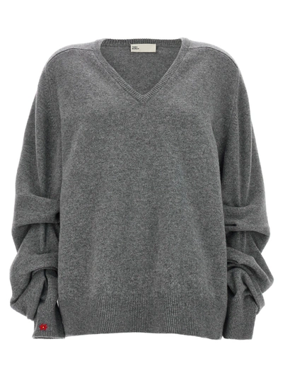 Shop Tory Burch Curled Sleeve Sweater Sweater, Cardigans Gray