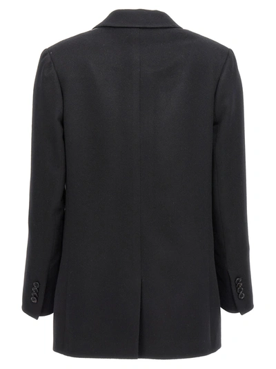 Shop Kiton Double-breasted Cashmere Blazer Jackets Black
