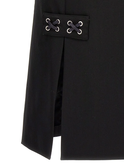 Shop Alessandra Rich Lace-up Skirt Skirts Black