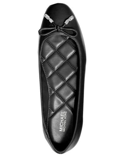 Shop Michael Kors Logo Bow Ballet Flats Flat Shoes Black