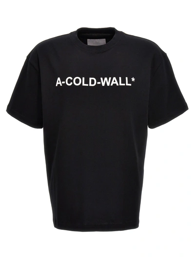 Shop A-cold-wall* Logo Print T-shirt Black
