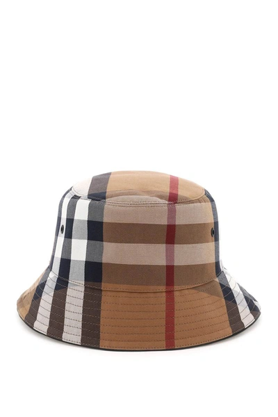 Shop Burberry Canvas Check Bucket Hat In Multicolor